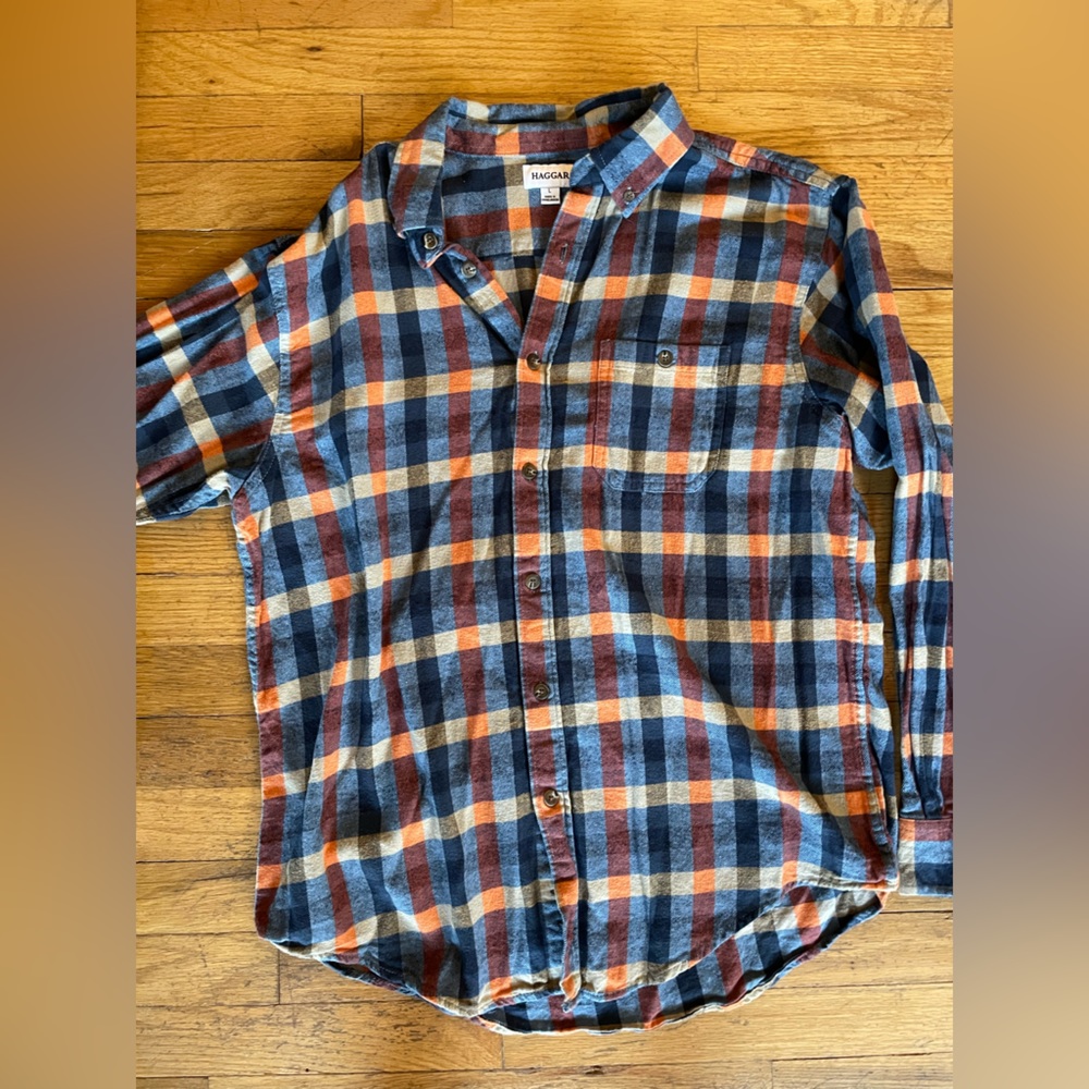 Haggar Flannel Button Down Shirt
